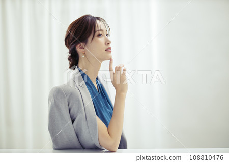 Beauty image of a woman wearing a jacket 108810476