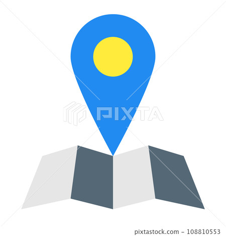 Color style icons representing maps, location information 108810553