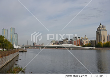 Atyrau Bridge over the Ishim River in Astana, Kazakhstan Atyrau Bridge over the Ishim River in Astana, Kazakhstan 108810592