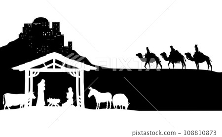 Christmas Nativity Scene Bethlehem Manger Wise Men Christmas Nativity Scene Bethlehem Manger Wise Men 108810873