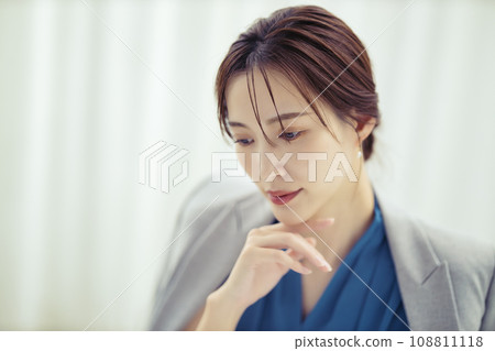 Beauty image of a woman wearing a jacket Beauty image of a woman wearing a jacket 108811118