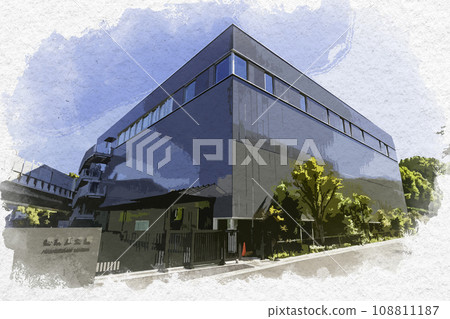 Watercolor style Tokyo Nagatacho Constitutional Government Memorial Hall Chiyoda-ku, Tokyo 108811187