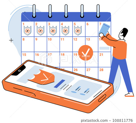 Information privacy. Vector illustration. Datprotection policies are foundation safeguarding confidential information Personal information should be securely stored and protected Documents containing 108811776