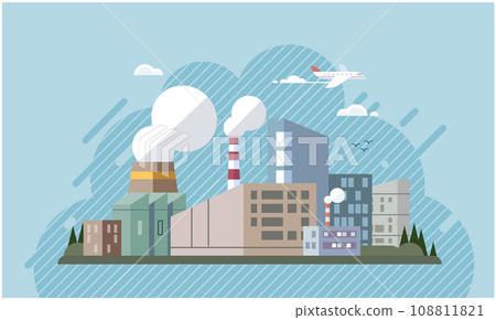 Industrial pollution. Dirty waste. Environmental pollution. Vector illustration. Environmental pollution is issue that affects us all Dirty waste dumping is crime against nature Air and water Industrial pollution. Dirty waste. Environmental pollution. Vector illustration. Environmental pollution is issue that affects us all Dirty waste dumping is crime against nature Air and water 108811821