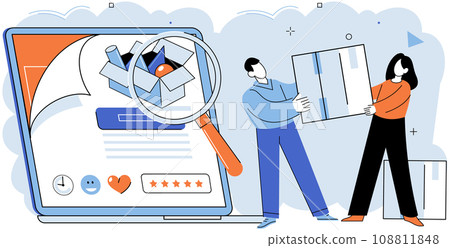 Product to service model. Vector illustration. Employment opportunities arise from growing demand for products and services Commerce relies on exchange products and services between buyers and sellers 108811848