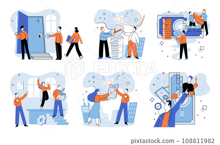 Partnership. Vector illustration. Togetherness and support create positive work environment Effective communication fosters effective partnership management Collaboration and cooperation drive team 108811982