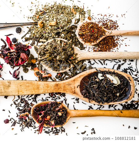 Tea on white table Tea on white table 108812181