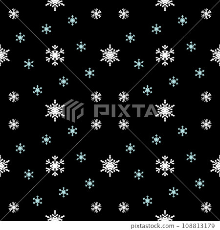 Christmas snowflakes seamless pattern for winter holidays 108813179