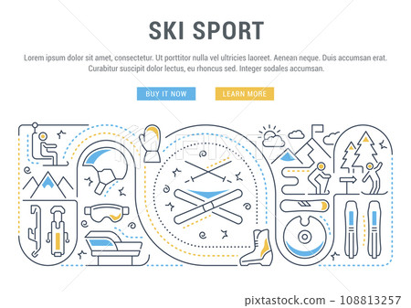 Vector Banner of the Ski Sport. Vector Banner of the Ski Sport. 108813257