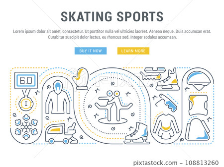Vector Banner of the Skating Sports. Vector Banner of the Skating Sports. 108813260