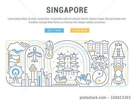 Vector Illustration of Singapore. 108813265