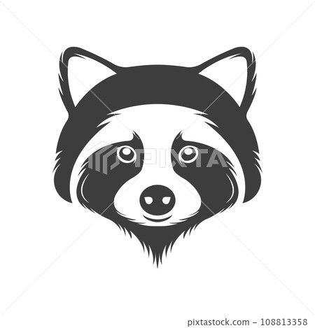 The Vintage Logotype of a Raccoon. 108813358
