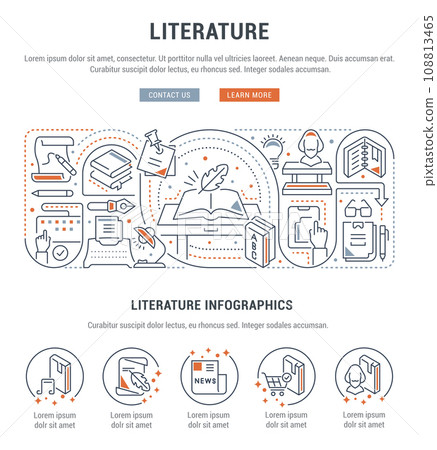 Vector Banner of the Literature. 108813465