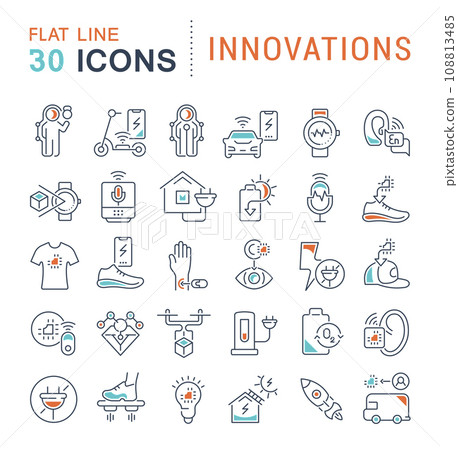 Set Vector Line Icons of Innovations 108813485