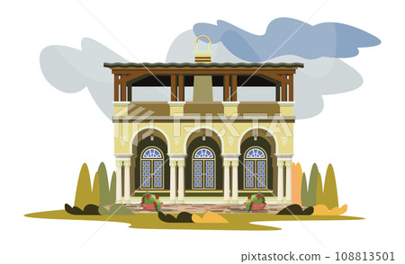 Illustration with Italian House 108813501