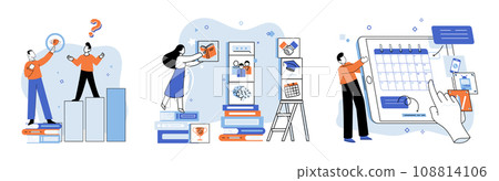 Business mentor. Vector illustration. Trust is foundation successful mentor mentee relationship Giving back to community is important aspect business success Cooperation and communication are key 108814106