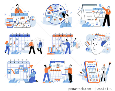 Time management. Vector illustration. Achievement is attainable through effective time management and goal setting Occupation and economy thrive with efficient time management practices Meeting Time management. Vector illustration. Achievement is attainable through effective time management and goal setting Occupation and economy thrive with efficient time management practices Meeting 108814120