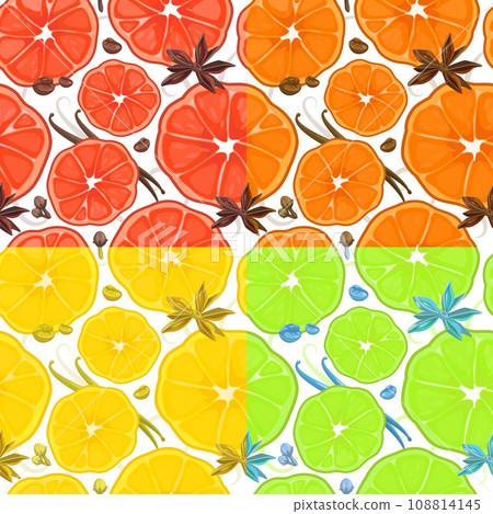 Seamless pattern with orange, lime, lemon and grapefruit Seamless pattern with orange, lime, lemon and grapefruit 108814145