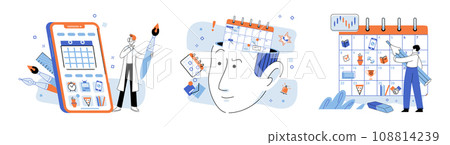 Self management. Vector illustration. Business success hinges on effective self management practices Taking personal responsibility is part effective self management Creating clear plan is essential 108814239