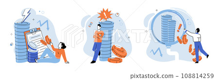 Falling economy. Vector illustration. The falling economy serves as reminder cyclical nature economic fluctuations Financial institutions face challenges in managing risk and maintaining stability Falling economy. Vector illustration. The falling economy serves as reminder cyclical nature economic fluctuations Financial institutions face challenges in managing risk and maintaining stability 108814259