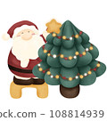 Santa Claus and Christmas tree 108814939