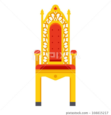golden chair-throne on a white background. 108815217