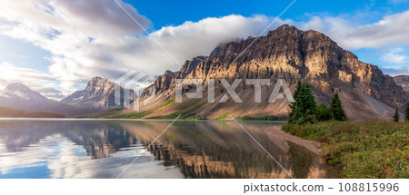 Canadian Nature Landscape. Alpine Lake and Rocky Mountains. 108815996