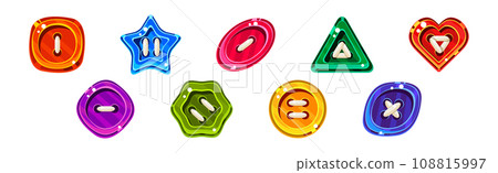 Glossy Buttons of Bright Color and Different Shape Vector Set Glossy Buttons of Bright Color and Different Shape Vector Set 108815997