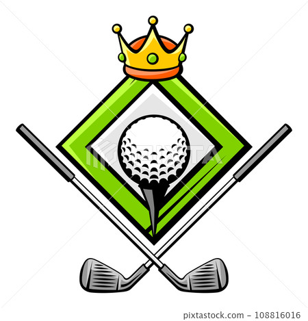 Emblem with golf symbols. Sport club label or emblem. Emblem with golf symbols. Sport club label or emblem. 108816016