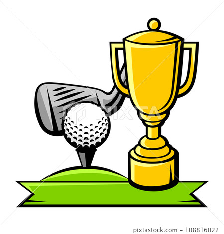 Illustration with golf items. Sport club image. Illustration with golf items. Sport club image. 108816022