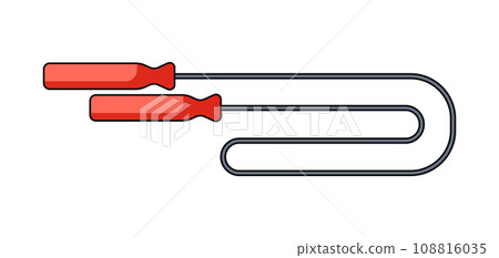 Jump rope fitness equipment. Sport and bodybuilding item. 108816035