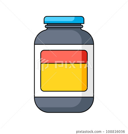 Fitness protein nutrition. Sport and bodybuilding item. 108816036