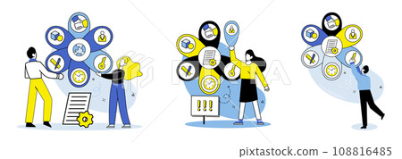 Business routine vector illustration. Overwork can hinder productivity and lead to decreased concentration and motivation Concentration is crucial for maintaining focus and achieving success 108816485