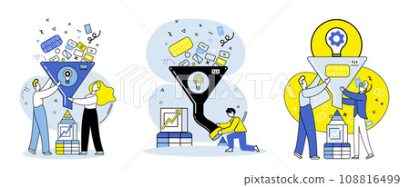 Predictive analytics vector illustration. Predictive analytics enables businesses to make accurate predictions and drive progress Analyzing financial data using predictive analytics helps businesses Predictive analytics vector illustration. Predictive analytics enables businesses to make accurate predictions and drive progress Analyzing financial data using predictive analytics helps businesses 108816499