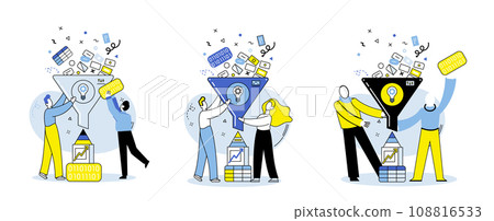 Market analysis vector illustration. Technology plays vital role in collecting and analyzing market data to inform business strategies Finance is critical factor in market development, requiring 108816533