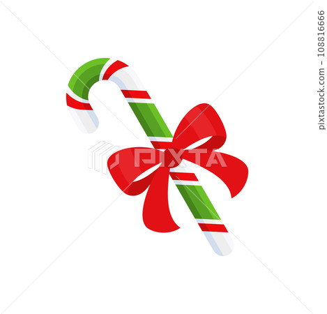 Christmas Candy Cane. Design element for door wreath 108816666