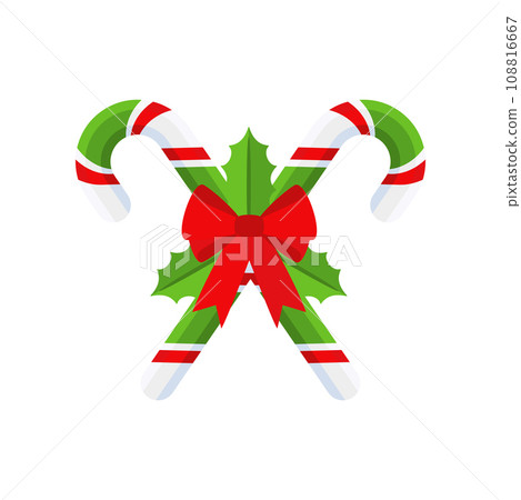 Christmas Candy Cane. Design element for door wreath 108816667