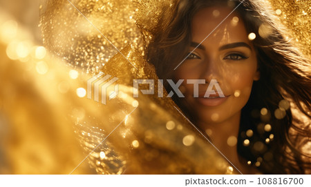 AI-generated content. Mexican woman in shiny... - Stock Illustration  [108816700] - PIXTA