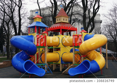 Kiev, Ukraine January 31, 2020: Playground in the city center of Kiev 108816749