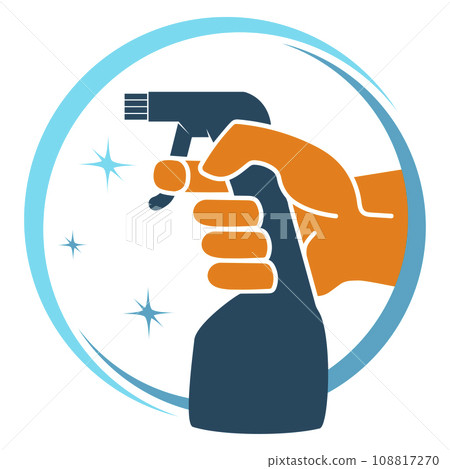 Cleaning tool in hand, design for cleaning and tidying 108817270