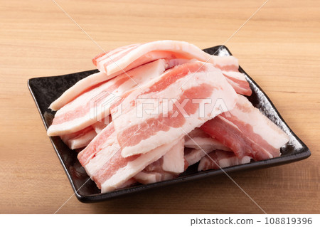 Black pork belly for grilled meat Black pork belly for grilled meat 108819396