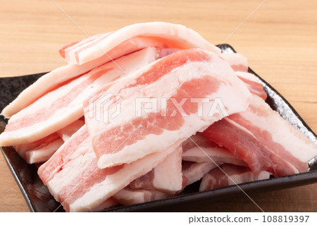 Black pork belly for grilled meat 108819397