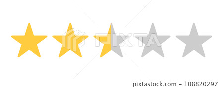 簡單的黃色2.5星標記 108820297