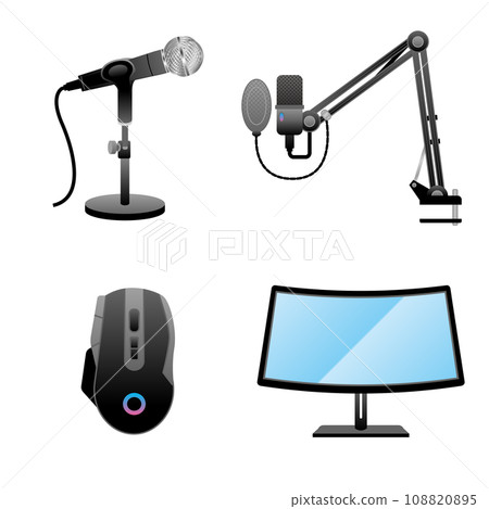 Simple illustration_set of various home appliances_gaming 108820895