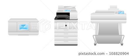 Simple illustration_Set of various home appliances_Printing equipment Simple illustration_Set of various home appliances_Printing equipment 108820904
