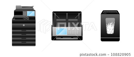 Simple illustration_Set of various home appliances_Printing equipment Simple illustration_Set of various home appliances_Printing equipment 108820905