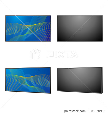 Simple illustration_same home appliance set_LED vision Simple illustration_same home appliance set_LED vision 108820918
