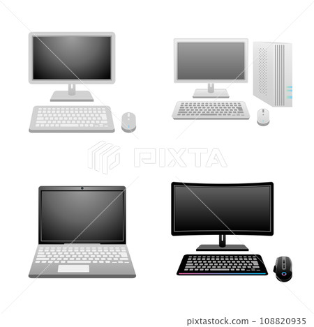 Simple illustration_same home appliance set_PC 108820935