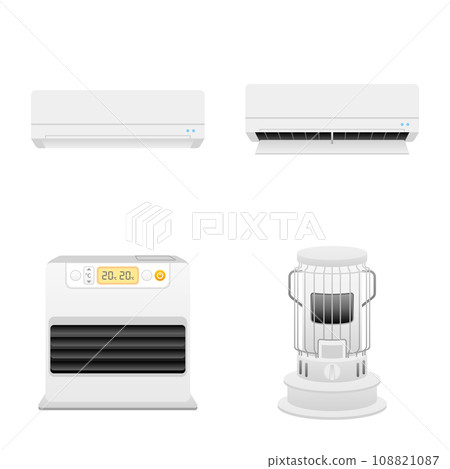 Simple illustration_Set of various home appliances_Heating equipment 108821087