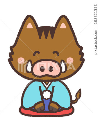 Greeting wild boar Greeting wild boar 108821538